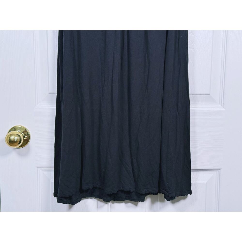 Vintage American Eagle Y2K Lace Yoke Swing Dress Size L Black Boho Fairy Grunge - Picture 7 of 10
